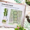 Galvanised Planter Box, 24"x24"x11.75" Raised Garden Bed with Tomato Cage for Climbing Vines, Vegetables, Flowers, Green