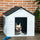 Pet House Water Resistant Puppy Shelter with Door for Indoor Outdoor, Easy to Assemble, for Small/Medium Dogs, Gray