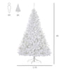 6' Tall Pre-Lit Douglas Fir Artificial Christmas Tree with Realistic Branches, 250 Warm White LED Lights and 1000 Tips, White