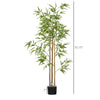 6ft Artificial Tree, Indoor Outdoor Fake Bamboo with Pot, for Home Office Living Room Decor