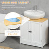 Bathroom Vanities Under Sink Storage Cabinet Cupboard with 2 Doors, 23.5" x 11.75" x 24", White
