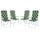 Set of 4 Patio Folding Chairs, Classic Outdoor Camping Chairs, Portable Lawn Chairs w/ Armrests, Green