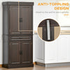 70.75" Freestanding Kitchen Pantry with 4 Doors, and 2 Large Cabinets, Tall Storage Cabinet with Wide Drawer for Kitchen Dining Room, Coffee