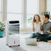 32" Mobile Air Cooler, 3-In-1 Evaporative Ice Cooling Fan Water Conditioner Humidifier Unit with Remote, Timer, Oscillating, LED Display