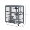 Cat House, Indoor Cat Enclosure on Wheels with Openable Top, 39"