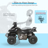 No Power Kids Ride On Push Car, 4 Wheels Foot-to-Floor Sliding Walking ATV Toy with Music and Light for 18-36 Months, Black