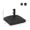 Patio Umbrella Base with Wheels, 53lbs Water or 66lbs Sand Filled, Heavy Duty Outdoor Umbrella Stand Holder, Black