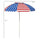 5.7' Beach Umbrella for Travel with Tilt, Vent, Flounce, Portable Outdoor Umbrella, American National Flag Pattern