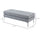 48 Inches Upholstered Bedroom Bench, Modern End of Bed Bench with Double Layer Seat Cushions and Steel Legs, Light Gray