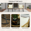 3-Piece Patio Rocking Chair Set with Cushions, Outdoor PE Rattan Wicker Bistro Set with 2 Rocker Chairs, Patio Conversation Set, Cream White
