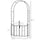 7.5ft Metal Garden Arbor with Double Gate, Arch Trellis for Climbing Plants, Roses, Vines, Black