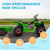 6V Children Battery Operated Car with Back Trailer, Forward Backward, Wear-Resistant Wheels for Ages 18-36 Months, Green