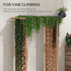 Wood Planter Box with Trellis, Hanging Roof for Climbing Plants, 70.75" Outdoor Raised Garden Bed with Drain Hole