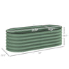 4.9 x 2 x 1.4ft Galvanized Raised Garden Bed Kit, Metal Planter Box with Safety Edging, Green