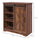 Farmhouse Kitchen Sideboard Buffet Cabinet, Coffee Bar Cabinet with Sliding Barn Door & Adjustable Shelf, Brown