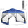12' x 12' Pop Up Canopy, Foldable Canopy Tent with Carrying Bag, Mesh Sidewalls and Adjustable Height for Outdoor, Garden, Party, Blue