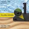 Patio Umbrella Base with Wheels, 53lbs Water or 66lbs Sand Filled, Heavy Duty Outdoor Umbrella Stand Holder, Black