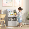 Toy Storage Cabinet, Kids Bookcase Children's Bookshelf for Kids Room, Bedroom, Playroom, Nursery, Gray