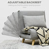 Chair Bed W/ Adjustable Backrest, 2-in-1 Multi-Functional Sofa Bed, Gray