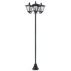 72" Solar Lamp Post Lights Outdoor, Triple-Head Street Vintage Solar Post Lamp, for Backyard, Garden Pathway, Driveway