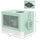 Front Entry Top Exit Kitty Litter Box Odor Control w/ Scoop, Pull-out Tray, Easy to Clean, Brush, Green