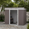 8' x 4' Metal Garden Shed, Backyard Tool Storage Shed with Dual Locking Doors, 2 Air Vents and Steel Frame, Silver