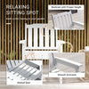 Plastic Patio Chairs, Outdoor Dining Chair with Armrests and Slatted Back, Outdoor Armchair for Lawn, Garden, Poolside, Backyard, White