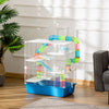 Extra Large Hamster Cage with Tubes and Tunnels, Portable Carry Handles, Rat House and Habitats Big 5-Tier Design, Blue