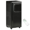 8,000 BTU Portable Air Conditioner with Wi-Fi  for Rooms Up to 215 Sq. Ft., Dehumidifier & Fan with Remote Control & Window Kit, Black