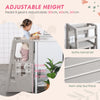 Toddler Tower with Adjustable Platform, Toddler Kitchen Stool Helper with Anti-slip Mat, Step Stool for Kitchen, Bathroom & Bedroom, Gray