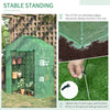 56" x 29" x 77" Walk-in Greenhouse, Garden Hot House with 4 Shelves, Roll-Up Door and Weatherized Cover, Green