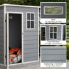 Garden Shed, 5'x3' Outdoor Storage Shed with Lockable Doors & Vent, Metal Utility Tool Shed for Backyard, Patio, Gray