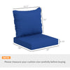 8-Piece Seat Cushion & Pillow Replacement Set, Patio Chair Cushions with Back for Indoor Outdoor, Navy Blue