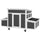 Wooden Chicken Coop with Nesting Box, Pull Out Tray, Perches, Ramp & Windows for 6 Chickens, Hen House for Outdoor Backyard, Dark Gray