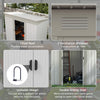 7' x 4' Metal Garden Shed, Backyard Tool Storage Shed with Dual Locking Doors, 2 Air Vents and Steel Frame, Silver