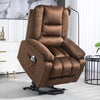 Power Lift Recliner Chair Sofa, Quick Assembly, Electric Riser and Recliner Chair with Vibration Massage, Heat & Side Pockets, Brown