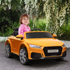 6V Kids Electric Ride On Car, Licensed Audi TT RS with Seat, Remote Control, Horn, Music & MP3 for Kids 3-6 Years Old, Yellow