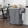 Kitchen Island on Wheels, Rolling Kitchen Cart with Drawer, Stainless Steel Top,Utility Cart with Towel Rack and Spice Rack, Gray