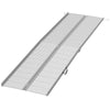 10' Foldable Handicap Ramp for Home, Steps, Doorways, Aluminum Portable Wheelchair Ramp, Textured Threshold Ramp, Silver