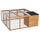 Rabbit Hutch Bunny Cage Indoor Outdoor with Openable Main House, Waterproof Rabbit House, for Small Animals with Ventilation Doors, Natural