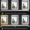 32" x 24" Bathroom Mirror with LED Lights, Dimmable Makeup Mirror, Vanity Mirror with 3 Colors, Smart Touch