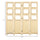 4 Panel Room Divider with Photo Frames and Cardstocks, Indoor Wood Portable Folding Privacy Screens, Natural