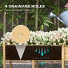 Wooden Raised Garden Bed, Large Elevated Planter Box with Legs, Bed Liner and Drain Holes, 7.4' x 1.8' x 2.6'