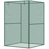 Walk-in Crop Cage, Plant Protectors from Animals with Roll Up Zippered Door, 3.9' x 3.9' x 5.9', Dark Green