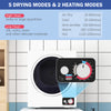 Automatic Dryer Machine, 850W 1.5 cu.ft. Portable Clothes Dryer with 5 Drying Modes and Stainless Steel Tub for Apartment or Dorm, White