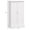 Freestanding Kitchen Pantry, Kitchen Storage Cabinet with 5-Tier Shelf, 12 Spice Racks, Adjustable Shelves, White