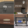 60 Quart Outdoor Cooler Cart, Rolling Ice Chest with Bottom Shelf and Bottle Opener for Backyard Deck Poolside Party