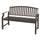 46" Outdoor Garden Bench, Metal Bench, Steel Slatted Frame Furniture for Patio, Park, Porch, Lawn, Yard, Deck, Brown