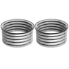 Set of 2 Raised Garden Bed, Metal Planter Box with Safety Edging, Easy-to-assemble Stock Tank, Silver