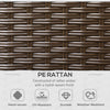 Outdoor Wicker Loveseat, Patio Furniture Couch with Cushions, 2 Seats PE Rattan Sofa, 2 Throw Pillows for Beige
